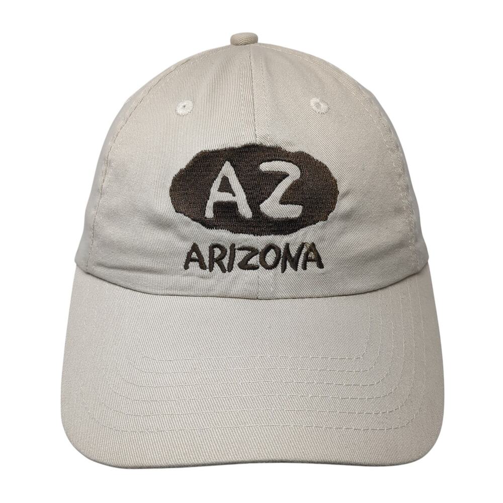 AZ Arizona Baseball Cap Brown One Size Adjustable Embroidered Royal Resortwear